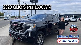 🔥 2020 GMC Sierra 1500 AT4 4WD LOW MILES🔥at Valley GMC  Hilary Wood 📞253 7372036 Call Text [upl. by Noramac859]