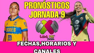 JORNADA 9 LIGA MX FEMENIL APERTURA 2023 FECHAS HORARIOS Y CANALES [upl. by Alleda952]