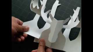 How to Make a Kirigami Moose Popup Card [upl. by Gilead]