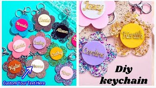 DIY Name Acrylic Resin Keychain without resin how tomake name letter keychain at home Easy craft [upl. by Levenson565]