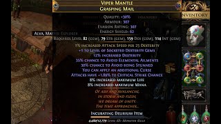 Crafting Double Elevated Fractured dex Stacking Grasping Mail From The Scratch  poe 324 [upl. by Alra]