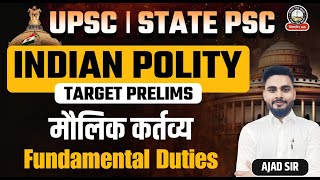 मौलिक कर्तव्य  Fundamental Duties  Indian Polity L25  Ajad Sir  Nirman IAS [upl. by Sankey]