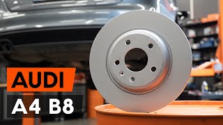 Wie AUDI A4 B8 Limousine Bremsscheiben hinten wechseln AUTODOC TUTORIAL [upl. by Drooff]