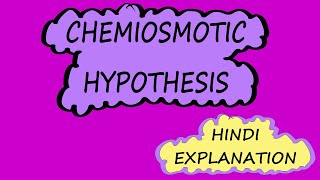 CHEMIOSMOTIC HYPOTHESIS  HINDI EXPLANATION [upl. by Ymer826]