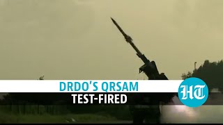 Watch DRDO test fires Quick Reaction Surface to Air Missile air defence system [upl. by Poll]