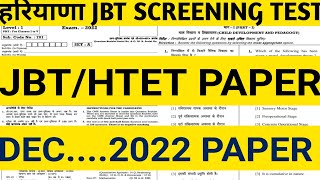 JBT HTET 2022 previous year question paper solution [upl. by Elum]