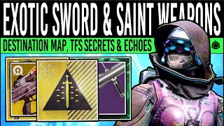 Destiny 2 SECRET EXOTIC SWORD amp LOCATION MAP Echoes WEAPONS New Ornament Dawn Loot Prism Perks [upl. by Hilarius]