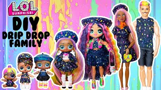 DIY LOL Surprise Family Drip Drop MEGA Makover Custom Fun Craft With Barbie amp Ken Dolls [upl. by Mintz]