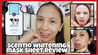 Scentio Whitening Q10 Milk plus mask sheet Review  Grace Robles [upl. by Oderf]