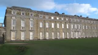 Panoramic view of the front of historic Petworth House National Trust West Sussex England 20324 [upl. by Nollaf]