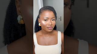 Ponytail tutorial hairstyle 4chair howtostylenaturalhair 4chairstyles naturalhair grwm [upl. by Novelc]