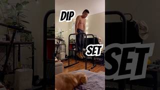 Dip set on a Tuesday calisthenics homeworkout fitness athlete [upl. by Leibarg]