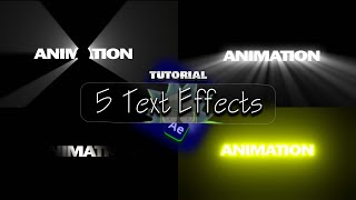 5 Text Effect  After effects [upl. by Johathan]