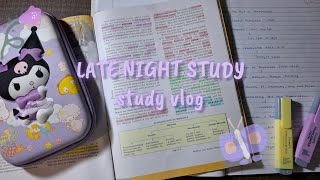 Class 10  Late Night Study with Calm Music  Study With Me  Midterm Prep Vlog [upl. by Yesdnik873]