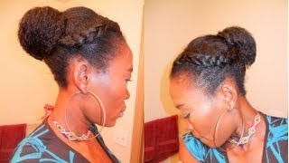 Two Front Braids with Bun in Back Hairstyle [upl. by Eihctir]