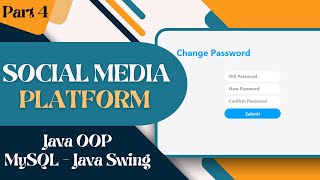 Social Media Platform with GUI using Java and MySQL Part 4 [upl. by Nomelif]