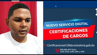 Solicita la Certificación de Cargos en Linea  Contraloría General de la República Dominciana [upl. by Akessej143]