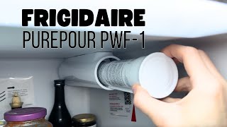 Frigidaire PWF1 PurePour Filter Installation  Demo on Model GRSS2352AF4 [upl. by Acinnad]