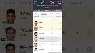 SA vs IND drama11 team match prediction  india vs south africa dream 11 team prediction india [upl. by Aedrahs47]