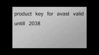 Avast License Key Valid until 2038 [upl. by Enier]