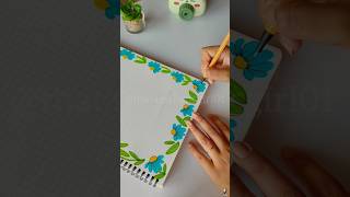 PAGE BORDER 💙🌿  Front page decoration shorts ytshorts [upl. by Riaj]