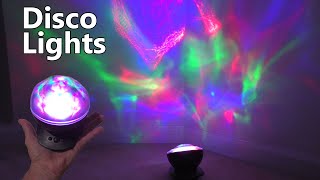 DISCO Lights with LASERS and LED Party LIGHT BALL with MUSIC Sound SOAIY Projection LAMP RGB strobe [upl. by Dilks357]