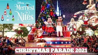 Christmas Parade 2021 during Merriest Nights at Disneyland [upl. by Hgielyak]