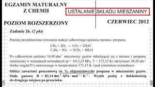 ZADANIE 26 CKE 2012 CZERWIEC USTALANIE SKŁADU MIESZANINY STECHIOMETRIA chemia chemistry [upl. by Fransisco465]