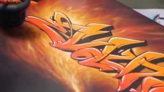 Airbrush Anleitung Airbrush Mischtechnik mit Graffiti Marker amp Evolution Airbrush [upl. by Iclehc]