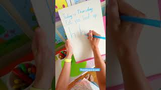 Thursday writing  lowercase h letters handwriting homeschool [upl. by Nnaeel]