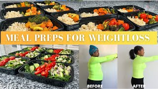 MEAL PREPS FOR WEIGHT LOSS WHAT I ATE TO LOSE 30 LBS IN 3 WEEKS  WEEK 1 [upl. by Averil]