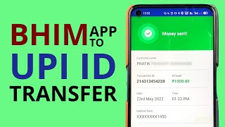 BHIM App to UPI ID Money Transfer  How to Send Money From BHIM to Any UPI ID [upl. by Azelea]