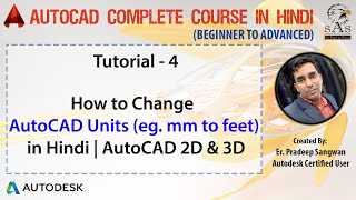 Autocad 2016  Tutorial for Beginners  4 How to Setup Units  AutoCAD Unit Command in Hindi [upl. by Mohr813]