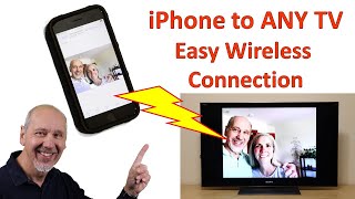 Connect iPhone to ANY TV Wirelessly Easy Steps for NonTechies Using Airplay and Screen Mirroring [upl. by Halyak]