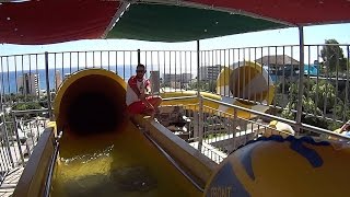 Crazy Cones Water Slide at WaterPark Faliraki [upl. by Anjanette]