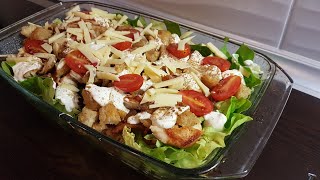 Cezar Salata  Cesar Salad  Fina Ukusna Salata Sa Belim Mesom [upl. by Nella339]