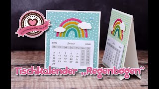 Tutorial Tischkalender quotRegenbogenquot mit Stampin Up [upl. by Adall]