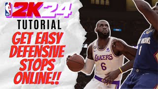 The BEGINNERS GUIDE to ON BALL DEFENSE in NBA 2K24 [upl. by Schilt]