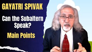 Spivak Major Points in Can the Subaltern Speak Postcolonialism Q and A [upl. by Perloff]