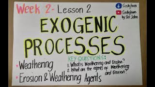 Lesson 5  Exogenic Processes [upl. by Cirded]