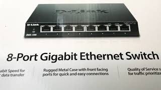 DLink 8 Port Gigabit Ethernet Switch DGS108 Fast Networking Review 121120 [upl. by Rossing749]