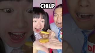 Adult VS Child Emoji Food Challenge ASMR🥵OREO asmr funny mukbang [upl. by Zolnay535]