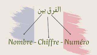 La différence entre Nombre  Chiffre  Numéro  الفرق بين العدد والرقم في اللغة الفرنسية [upl. by Hagile]