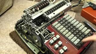 Brunsviga 11S mechanical calculator [upl. by Osnofedli]