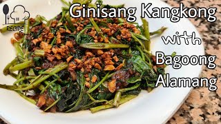 Ginisang Kangkong with Bagoong Alamang Recipe Stirfry KangKong  Recipe Pinas [upl. by Noell]