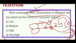 CSIR UGC NET solved questions group B and C Tryptophan operon  deep biology [upl. by Aenit]