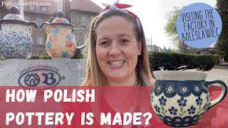 How Polish Pottery Is Made Visiting Bolesławiec Factory [upl. by Farmer]