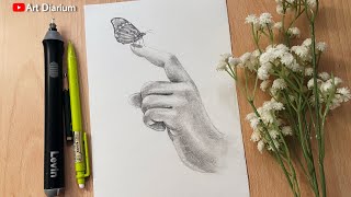 Simple Hand Drawing Pencil Sketch and Shading  StepbyStep Tutorial [upl. by Atelra319]