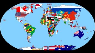 World Flag Map Speedart paintnet [upl. by Fuld]