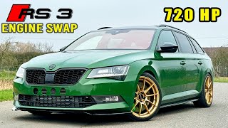 720HP SKODA SUPERB 25 TFSI  315KMH REVIEW on AUTOBAHN [upl. by Guinevere]